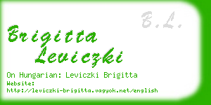 brigitta leviczki business card